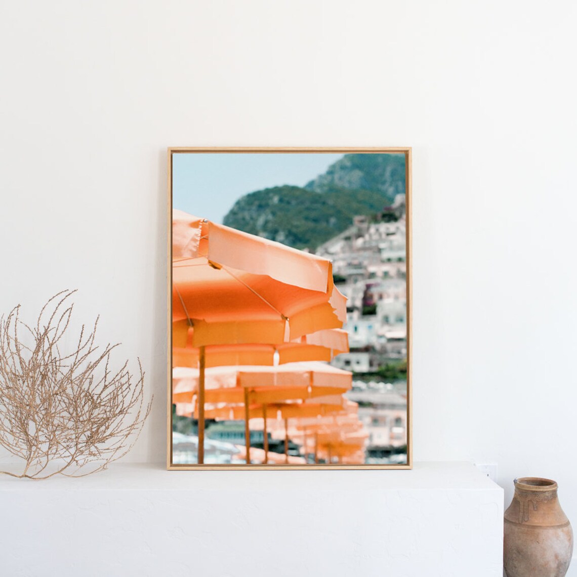 Positano Beach Travel Poster, Italy Beach Scene - Image 3