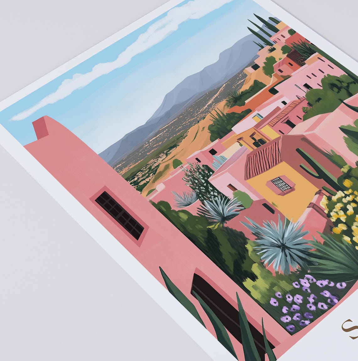 Santa Fe New Mexico Travel Wall Art Poster Print New Mexico Travel Poster Land Of Enchantment State Print Desert Landscape Art - Image 2