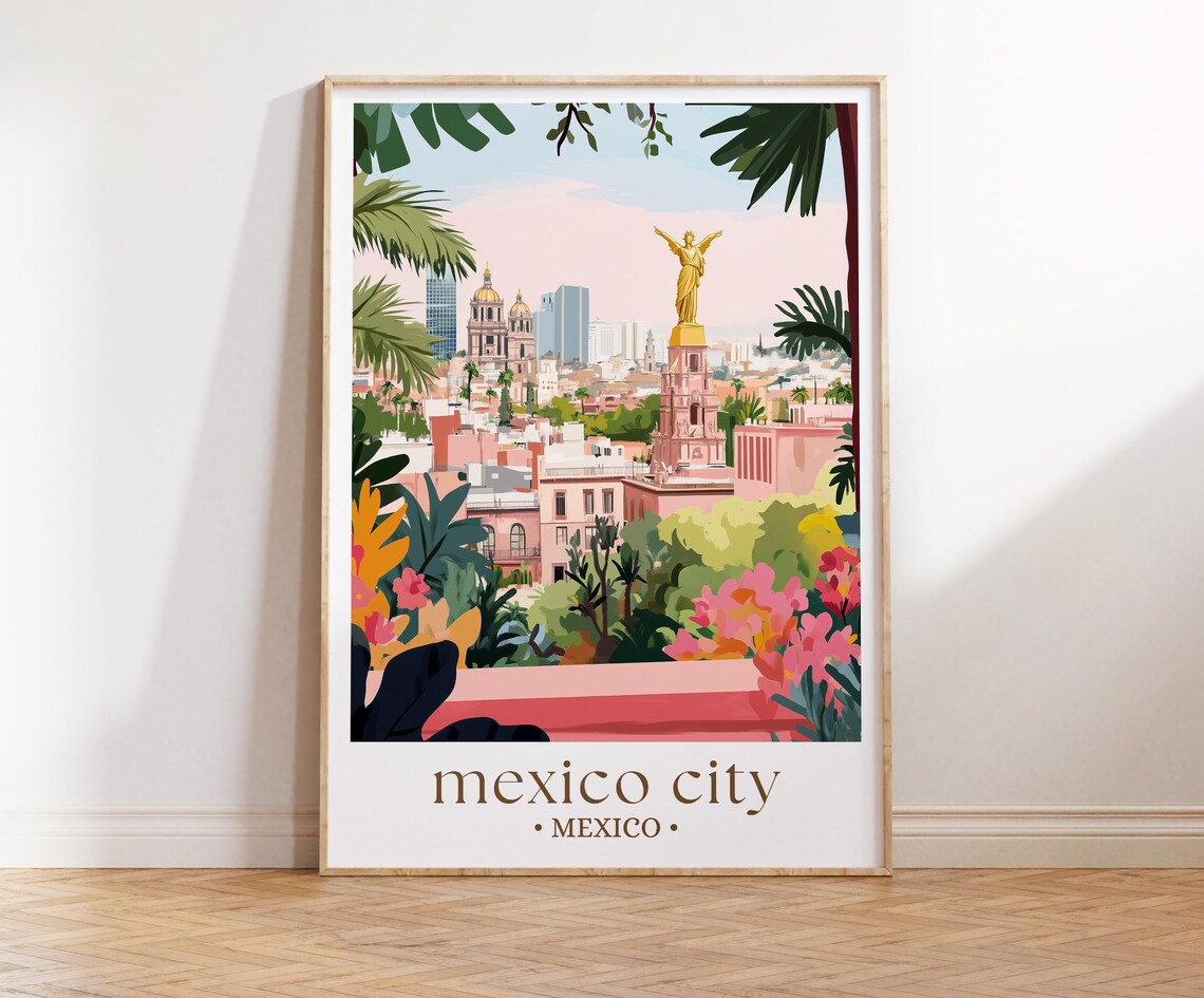 Ciudad De Mexico Travel Poster, Mexico City Print