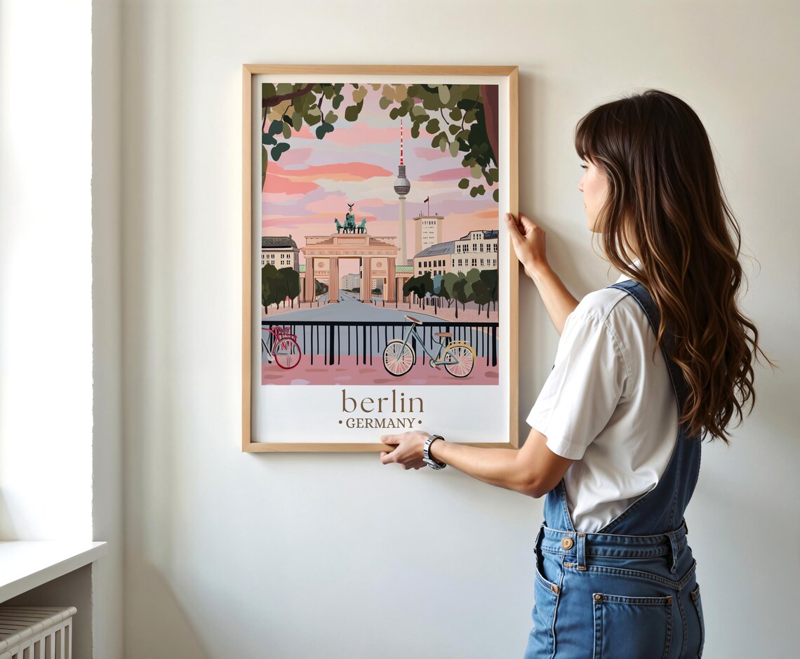 Berlin Travel Poster, Germany Cityscape Art - Image 2