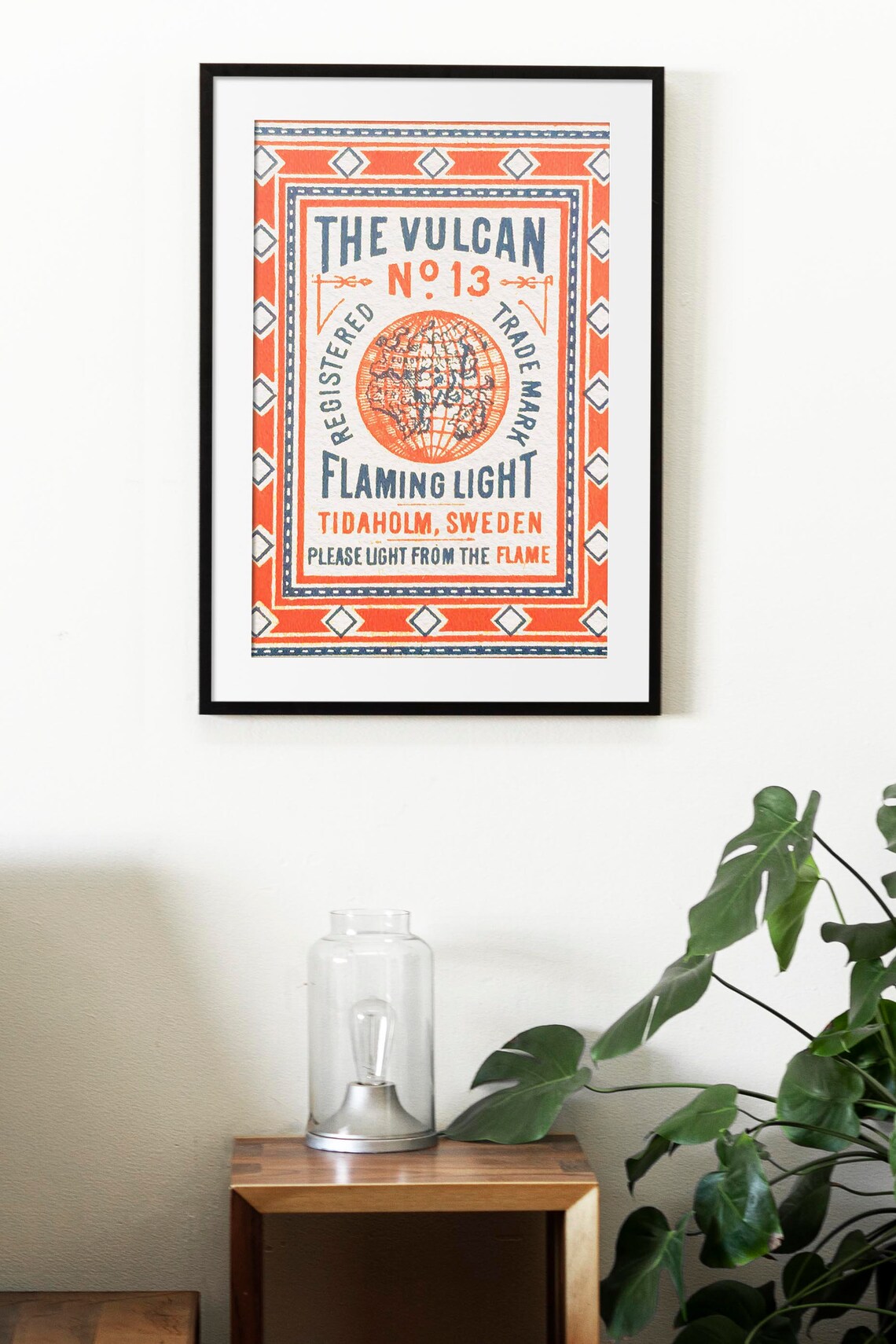 Vintage The Vulcan Matchbox Label Art Print - Image 3