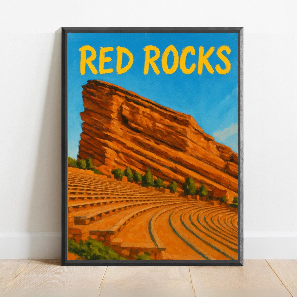 Red Rocks Amphitheatre Colorado Sandstone Venue Landscape Poster