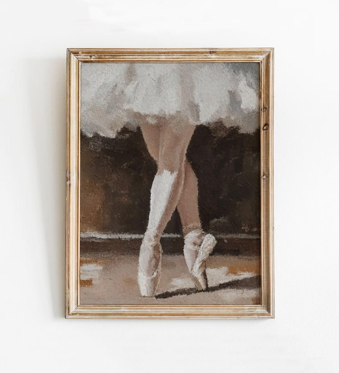 Ballerina Pointe Shoes Tutu Vintage Style Dance Ballet Art Poster
