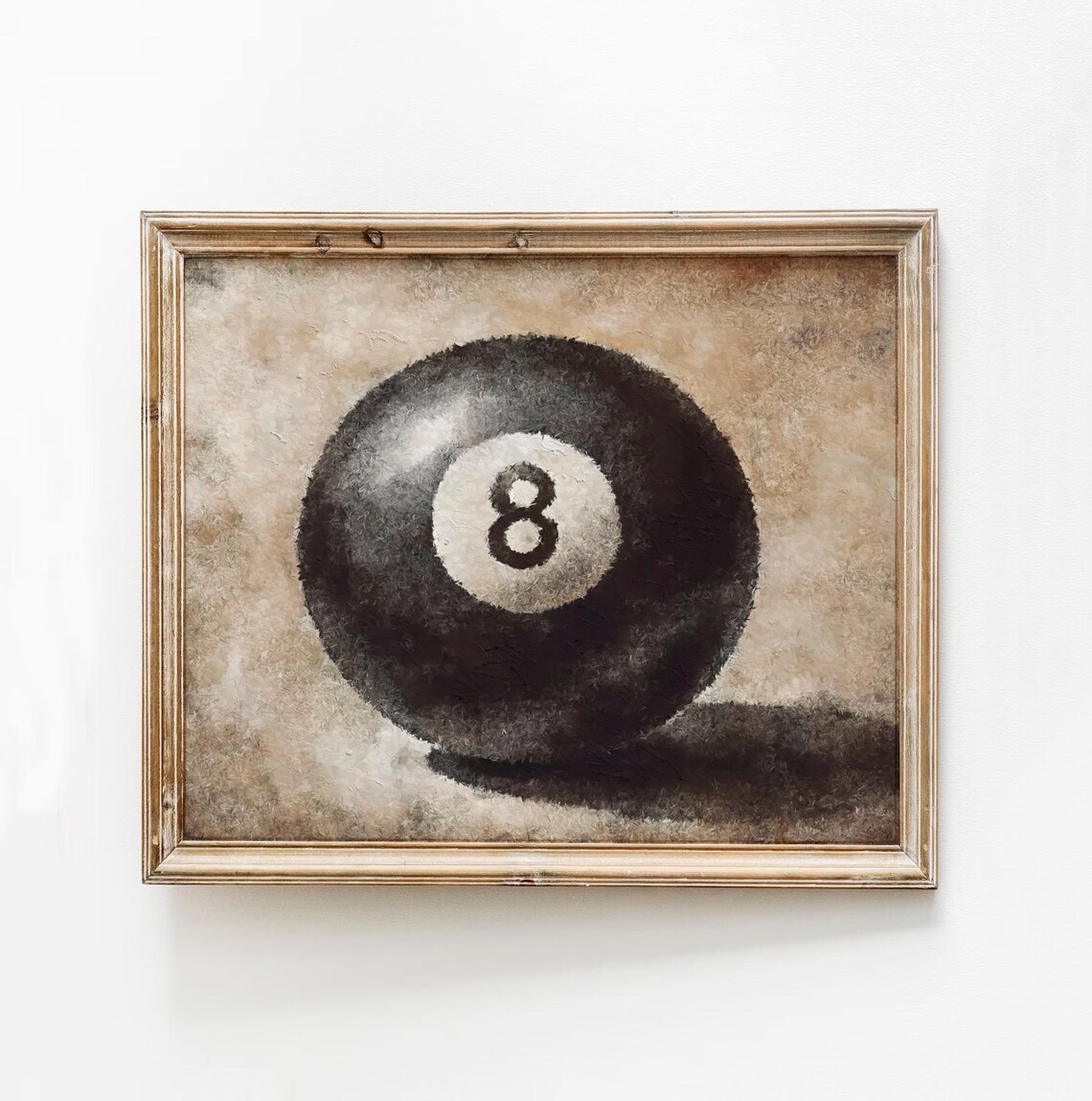 Magic Eight Ball Vintage Oil Painting Billiards Game Room Poster