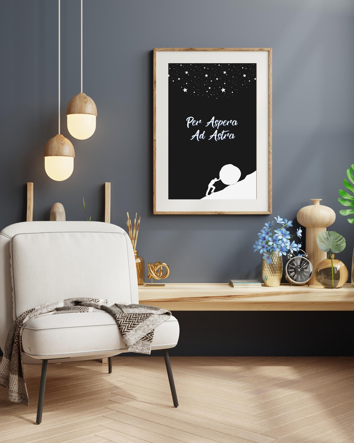 Per Aspera Ad Astra, Minimalist Motivational Poster - Image 2