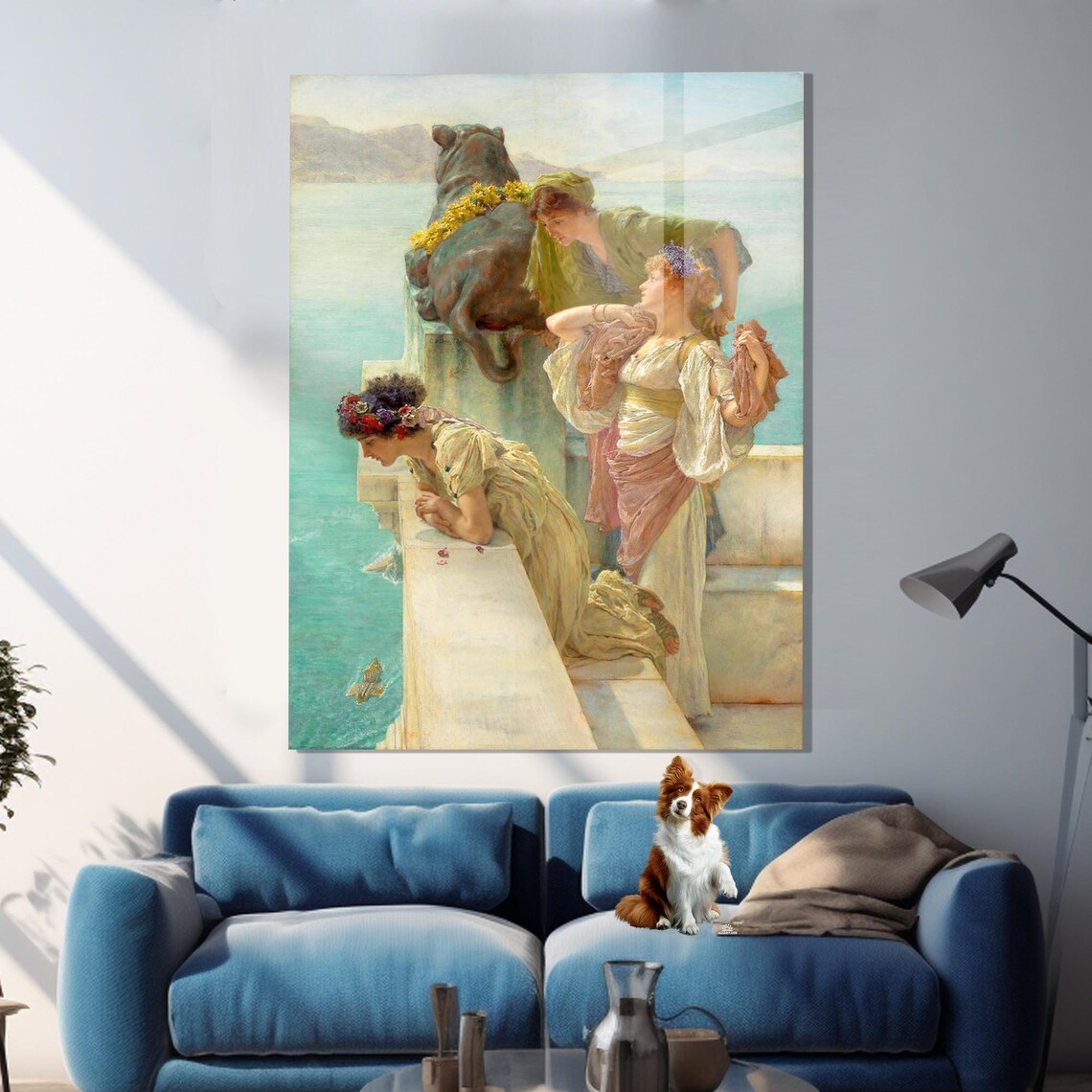 Robed Maidens Marble Terrace Overlooking Sea Victorian Painting Gallery Poster - Image 3