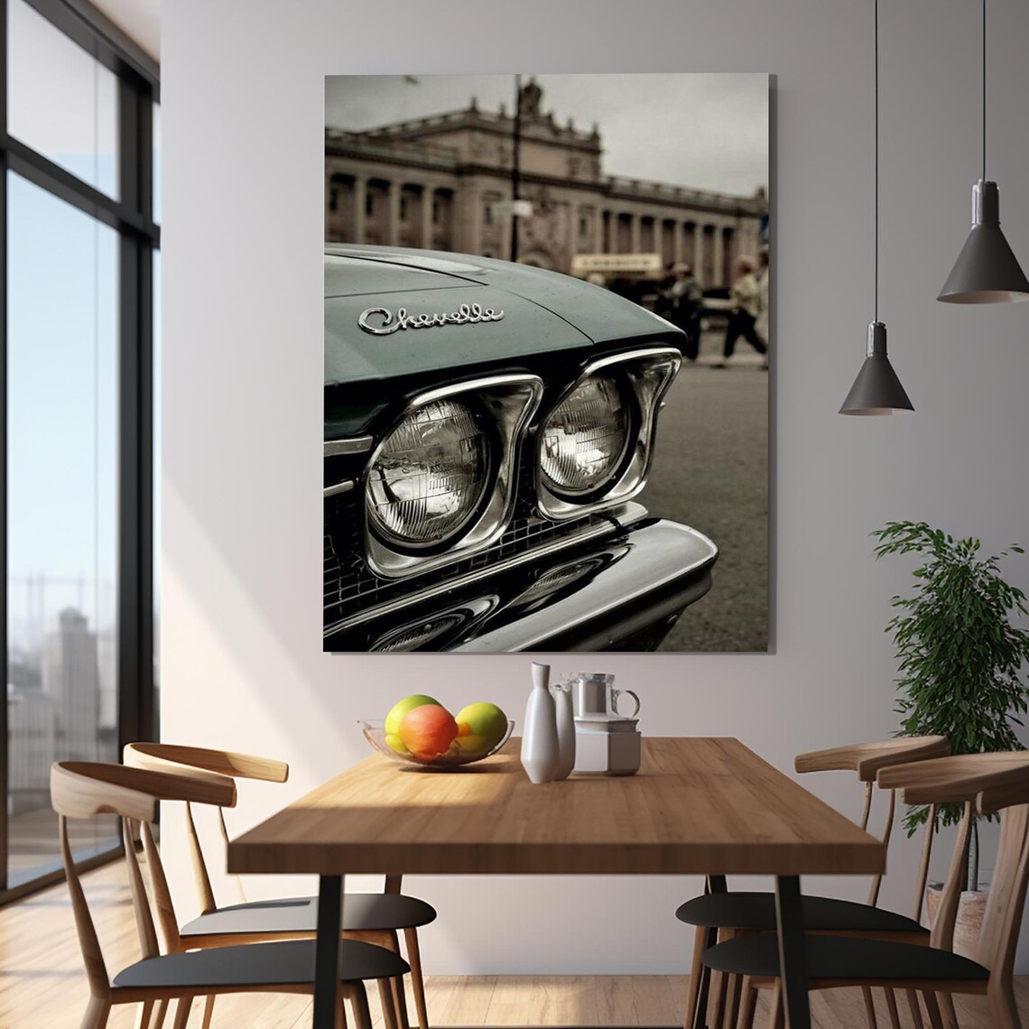 Chevrolet Chevelle Classic Car Front End Vintage Automotive Gallery Poster - Image 2