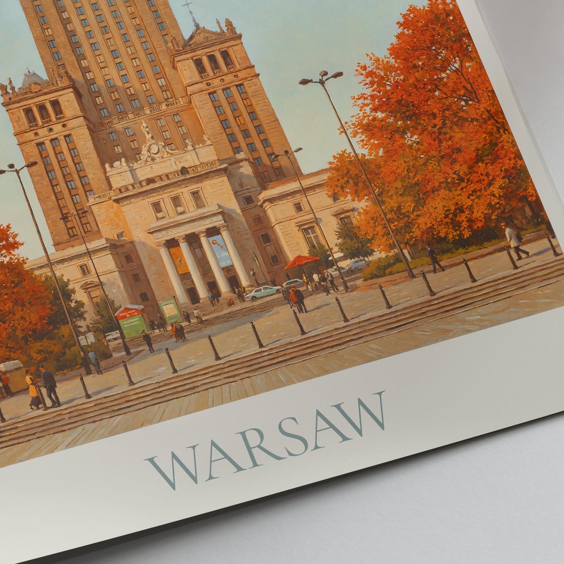 Warsaw Travel Print Poland Travel Poster Wall Art Home Decor Personalized Gift Framed - Image 2