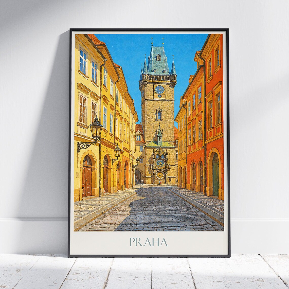 Prague Czech Republic Old Town Astronomical Clock Travel Poster