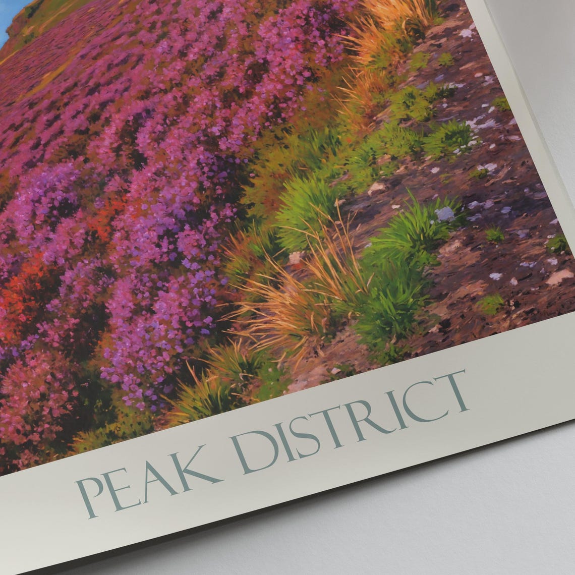 Peak District Travel Print Travel Poster Painted Wall Art Print Home Decor Framed Personalized Print Vacation Travel Gift - Image 2