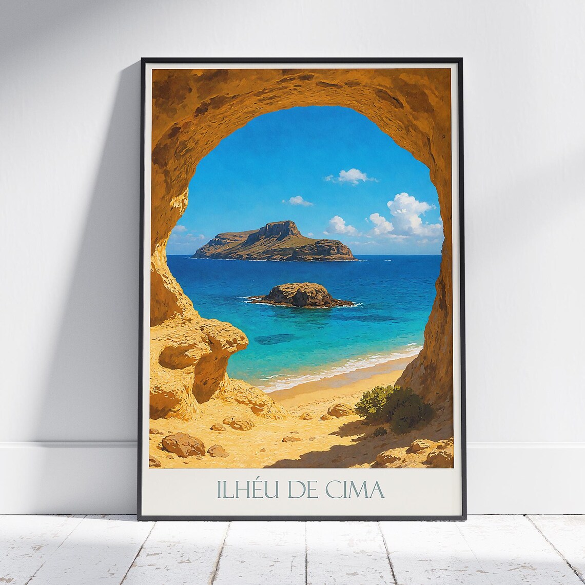 Ilheu De Cima Sea Cave Arch Madeira Portugal Island Travel Poster