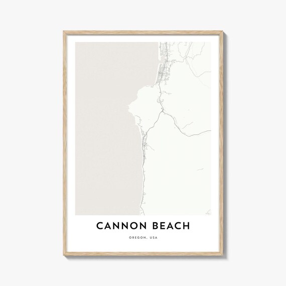 Cannon Beach Oregon USA Minimalist City Map Art Travel Poster