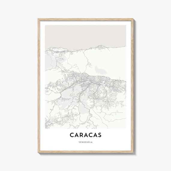 Caracas Venezuela Minimalist City Map Poster Gift Home Office Decor