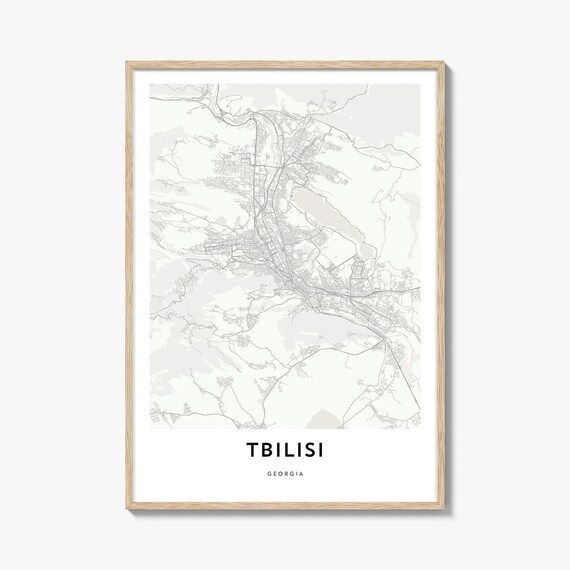 Tbilisi Georgia City Map Street Art Minimalist Travel Poster