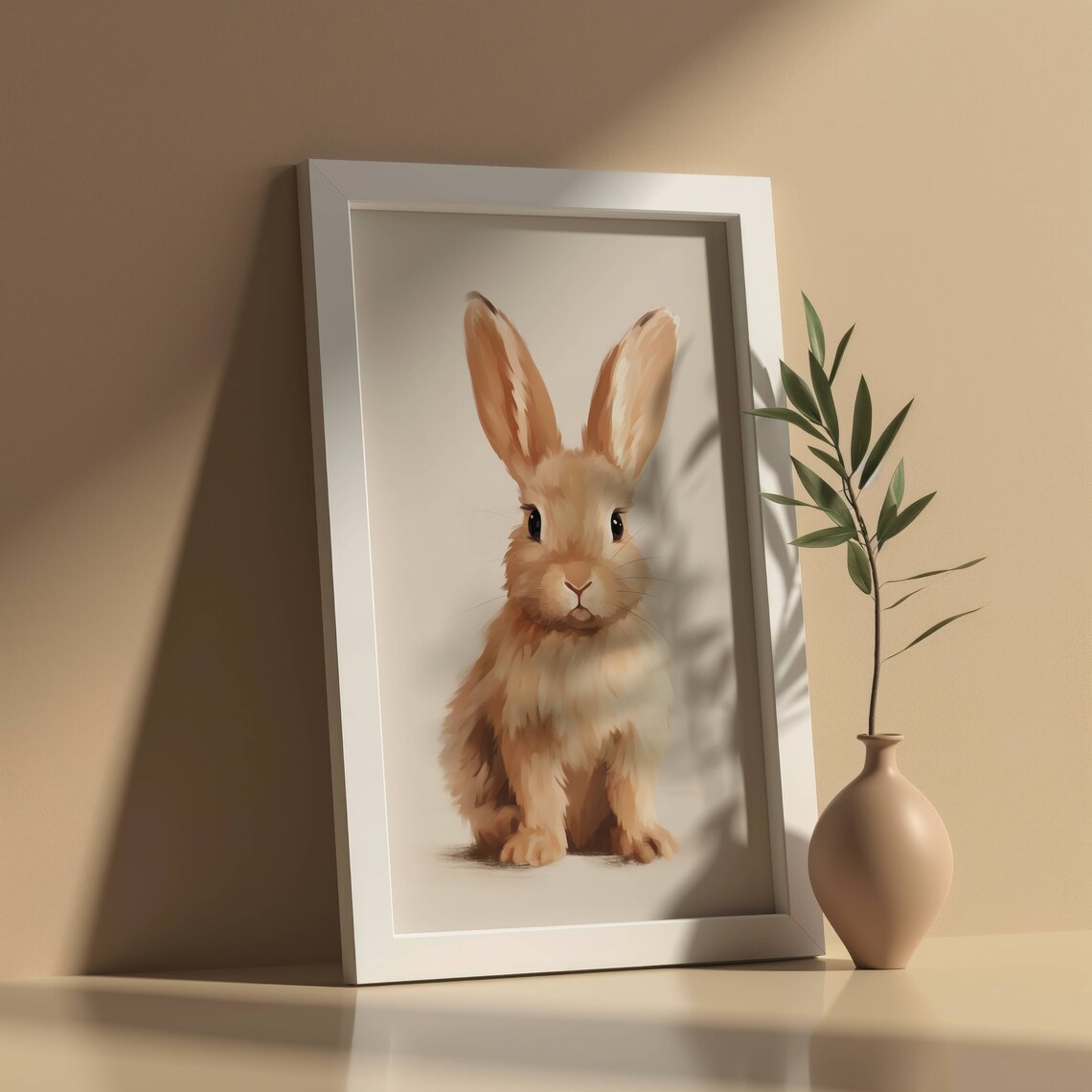 Easter Bunny Sketch, Cute Rabbit Home Decor - Image 2