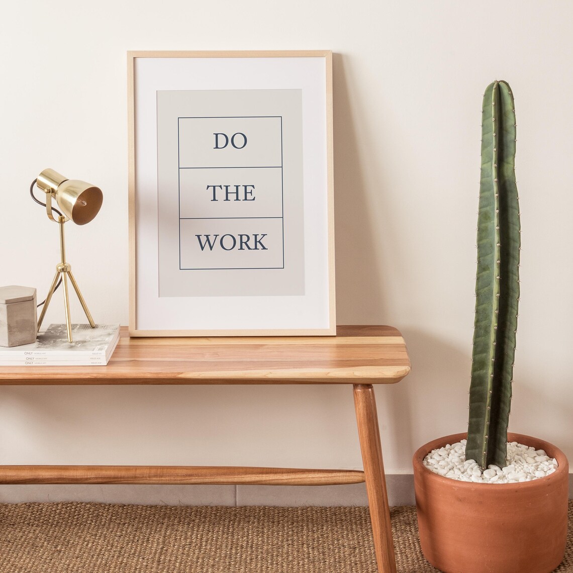 Do The Work Typography Quote Poster Print, Trendy Wall Art - Image 3