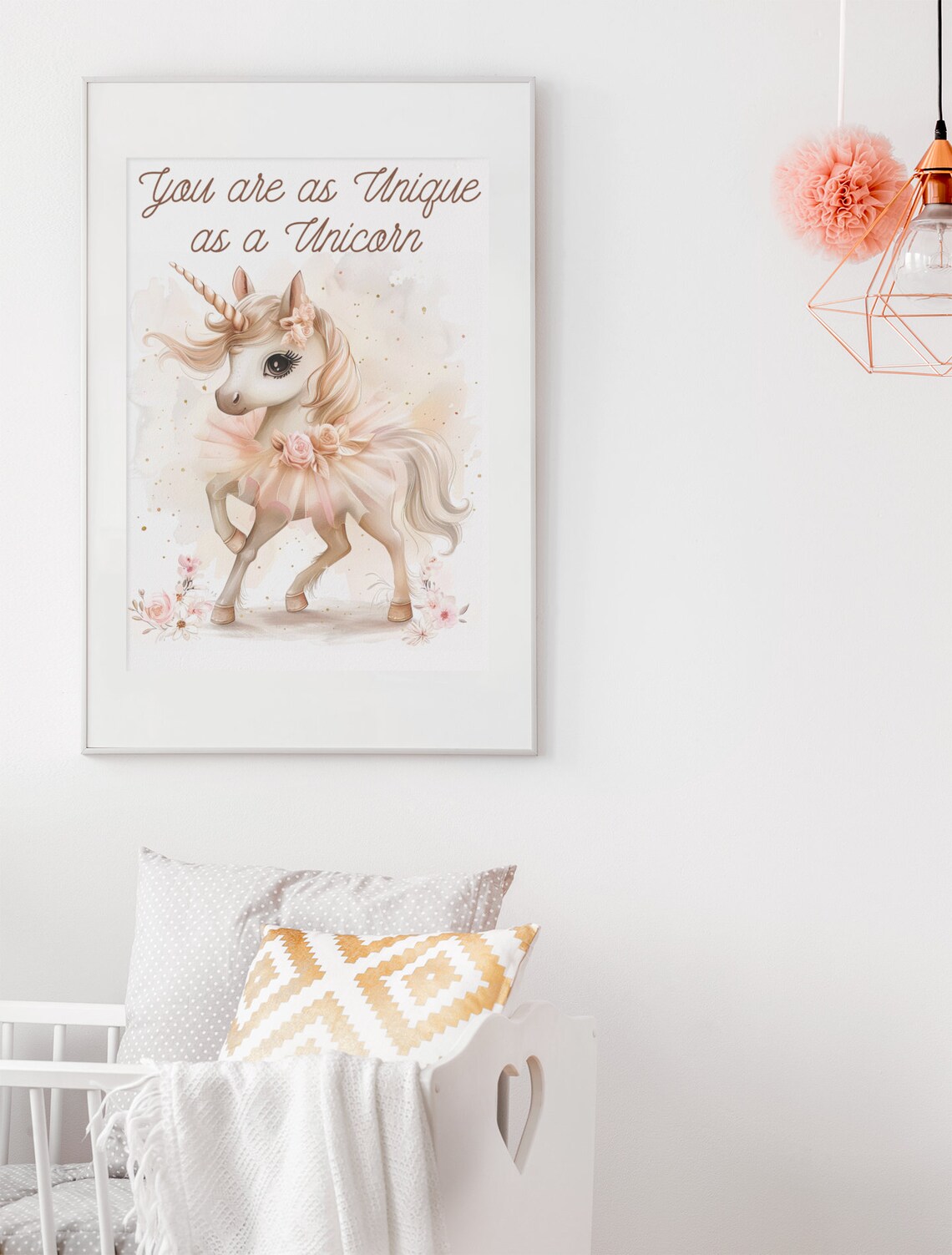 Unicorn Print Girls Nursery Wall Art Unicorn Nursery Decor Unicorn Nursery Print Baby Unicorn Nursery Art Ballet Dance Art - Image 3