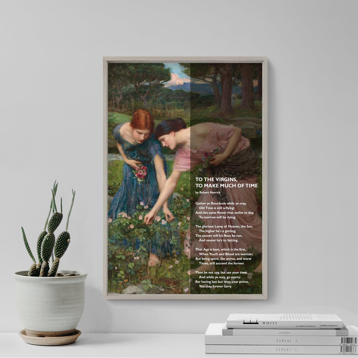 Robert Herrick Poem To The Virgins Art Print - Image 4
