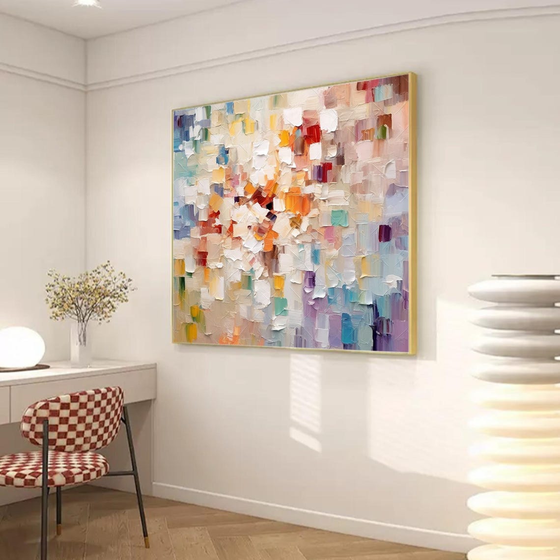 Dreamy Pastel Abstract Blocks in a Soft Modern Texture Poster - Image 4