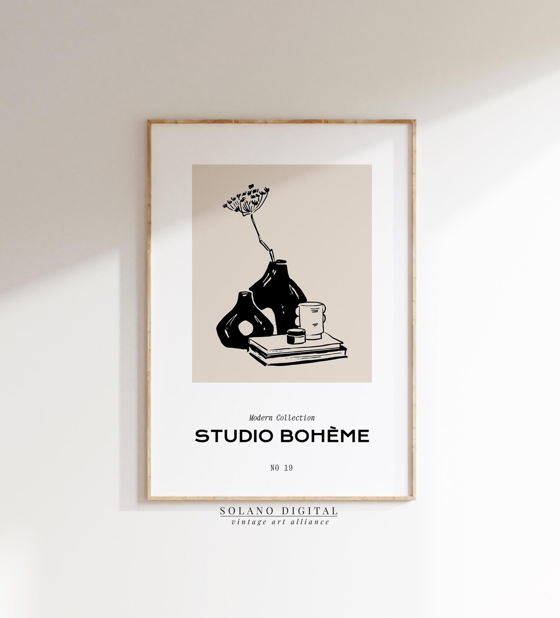 Studio Boheme No 19 Still Life Vases Books Minimalist Art Poster