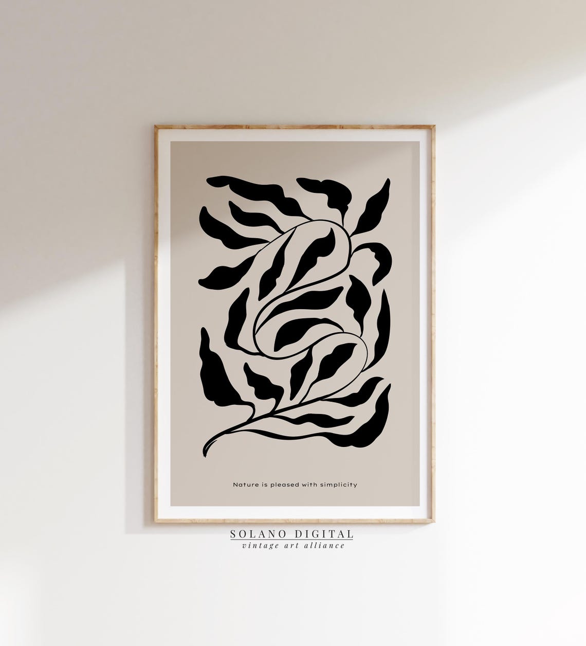 Botanical Minimalist Wall Art Plant Line Drawing Poster Neutral Abstract Nature Print For Modern Home Decor