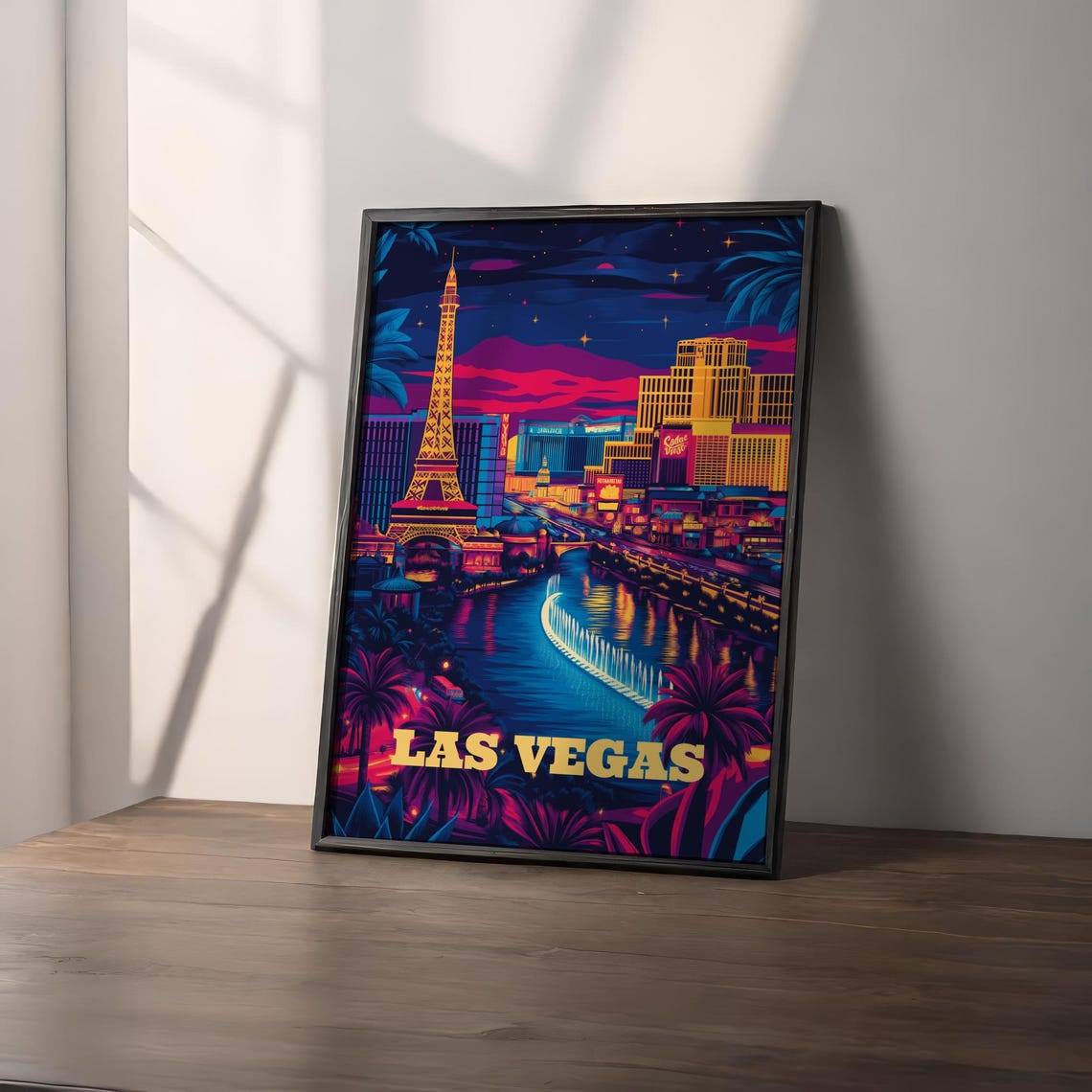 Las Vegas Travel Poster Las Vegas Wall Art Travel Print Las Vegas Travel Art Poster Las Vegas Wall Art Home Decor - Image 2