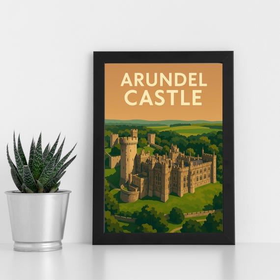 Arundel Castle Print Artwork L Poster Postcard Framed Greeting Card Portrait