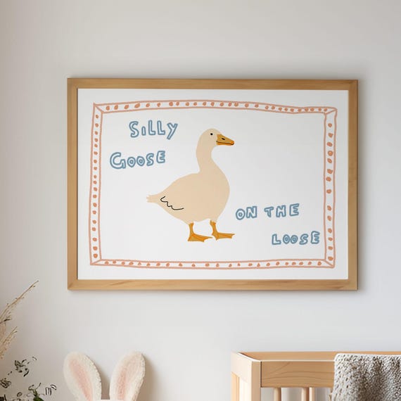 Silly Goose On The Loose Nursery Wall Art
