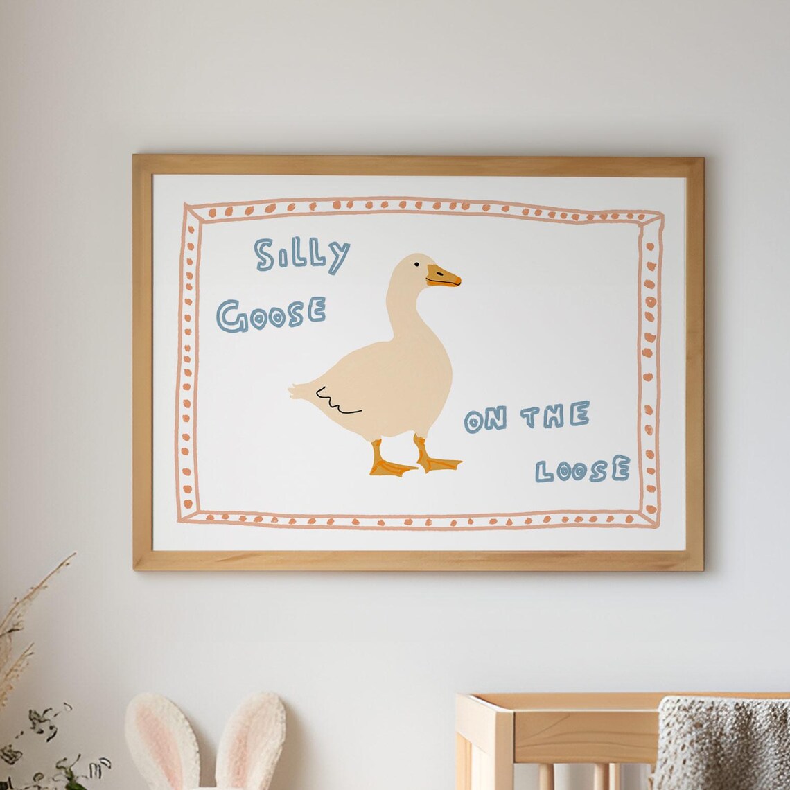 Silly Goose On The Loose Nursery Wall Art