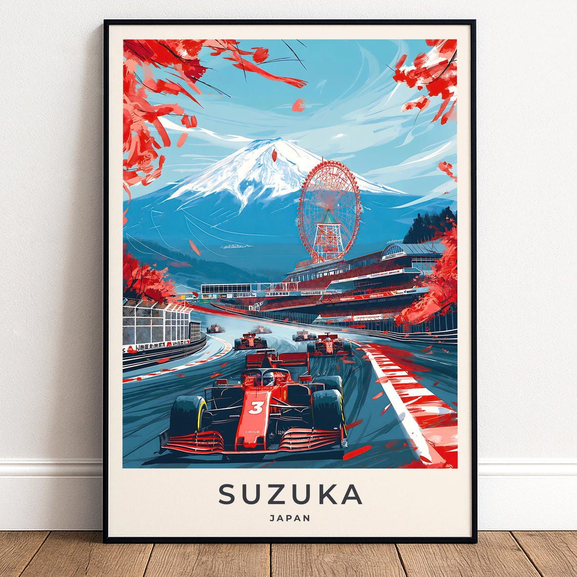 Suzuka Circuit Poster Motorsport Wall Art F1 Print
