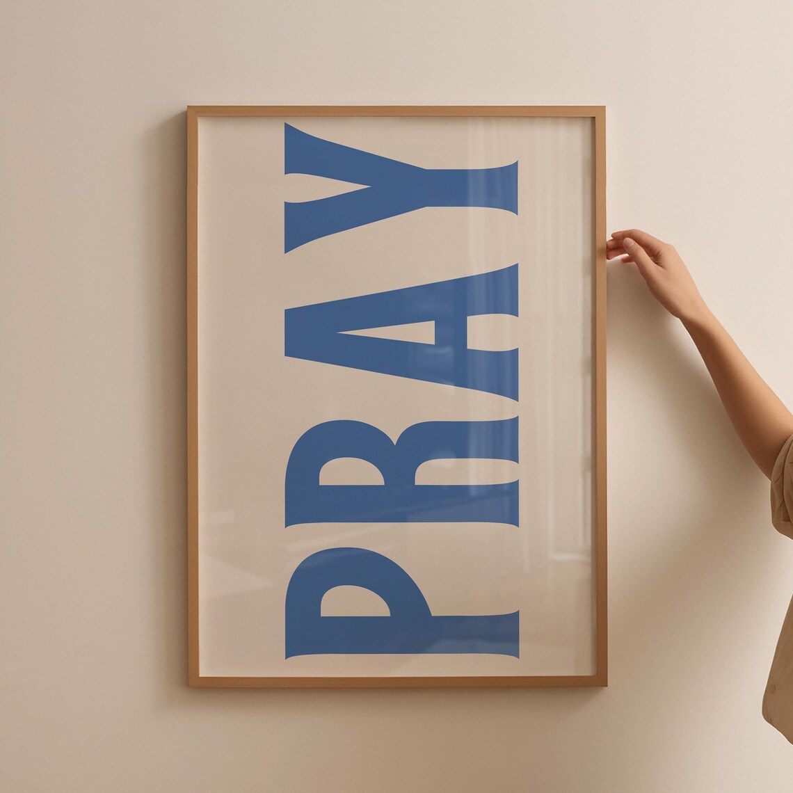 Pray Typography Poster, Retro Christian Wall Art - Image 5