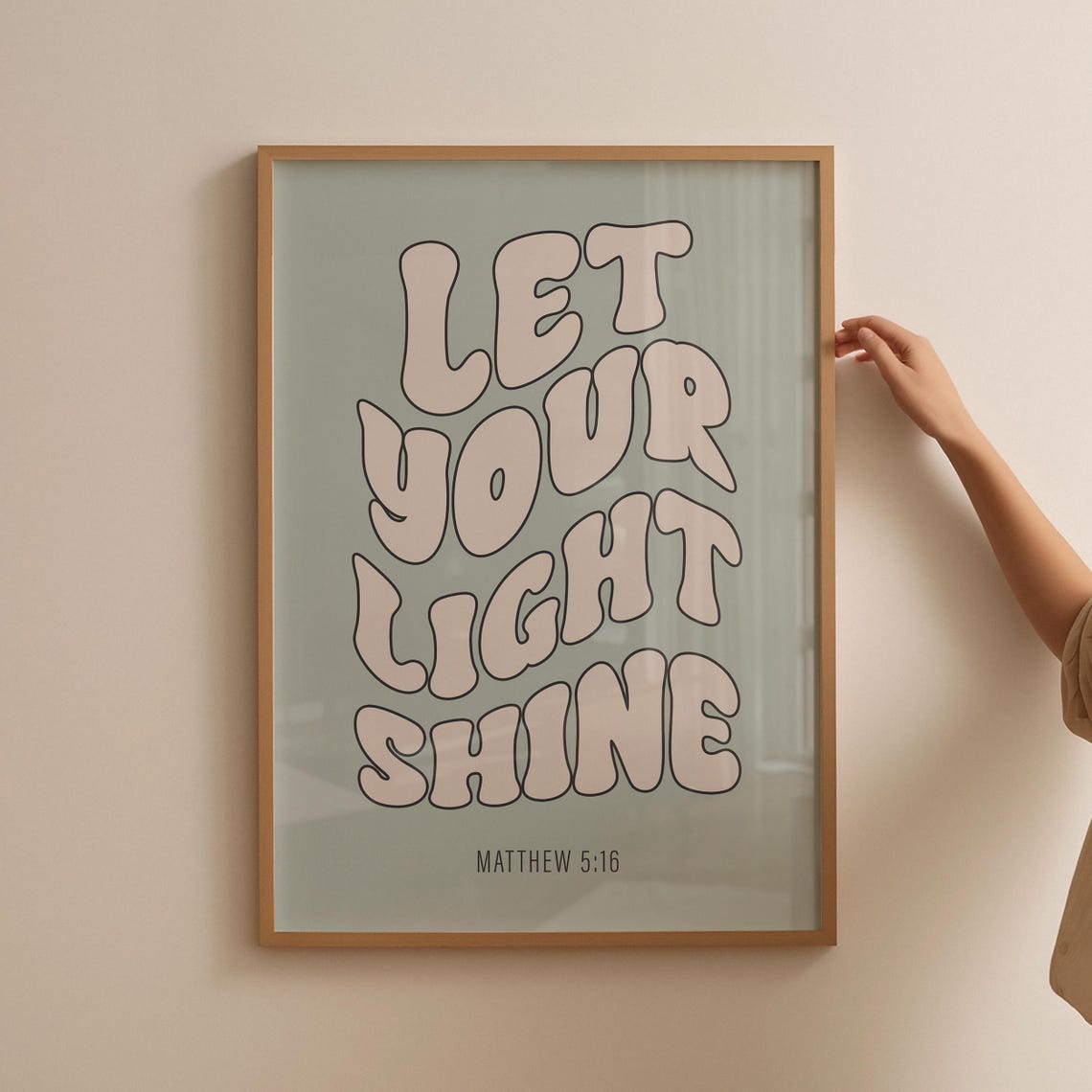 Retro Christian Wall Print Matthew Scripture Art Christian Poster Bible Verse Wall Decor Art Christian Gift - Image 4