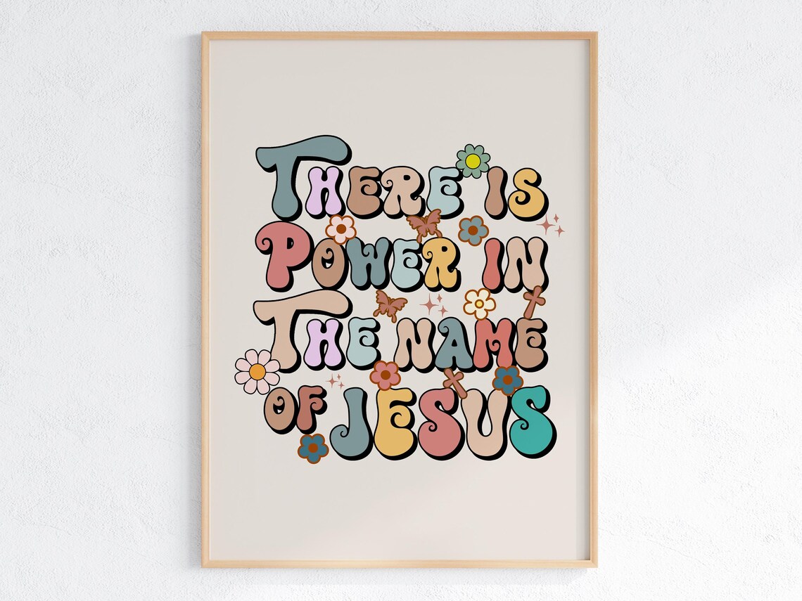 Retro Christian Jesus Faith Scripture Art Print