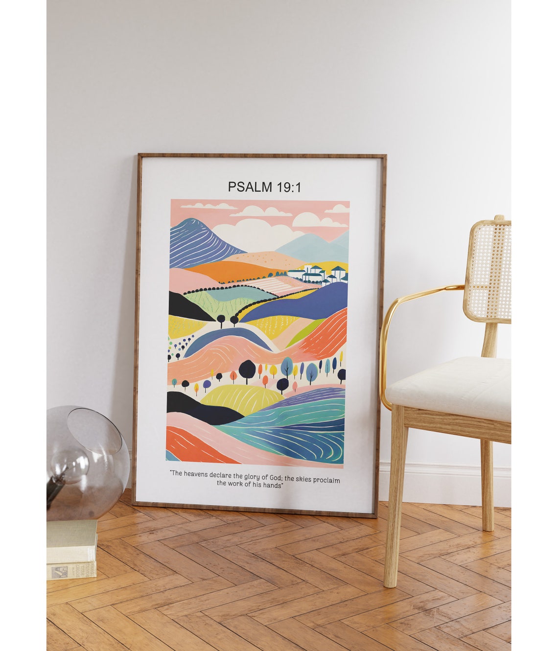 Christian Wall Art Print Religious Poster Faith Poster Bible Psalm Verse Print Scripture Art Baptism Gift Gift For Christian - Image 3