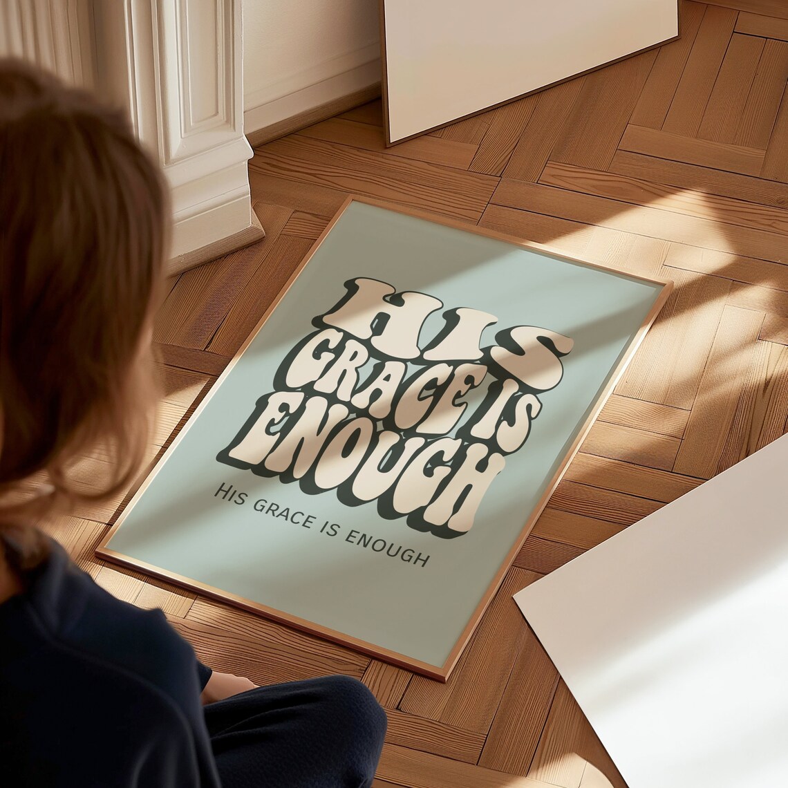 Retro Christian Wall Print, Spiritual Art Poster - Image 2