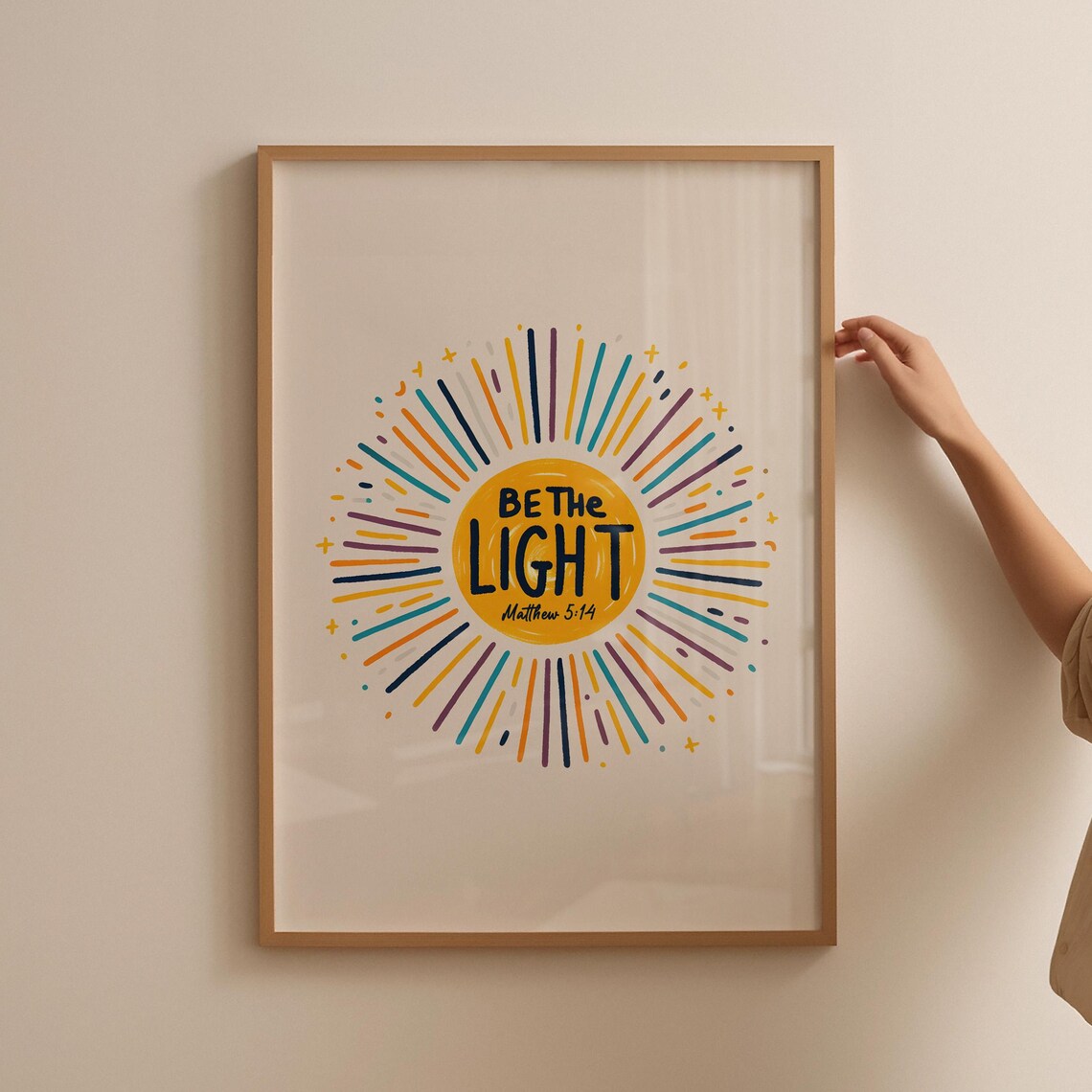 Be The Light Christian Bible Verse Poster Print - Image 3
