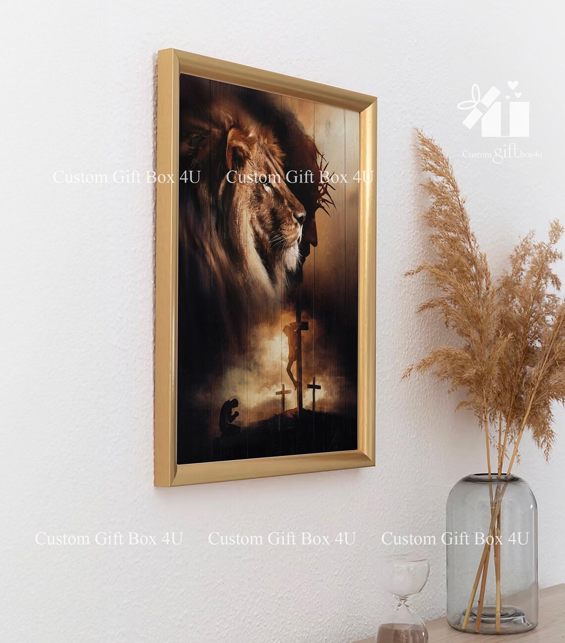 Lion Of Judah And Jesus With Crucifixion Christian Faith Poster - Image 6