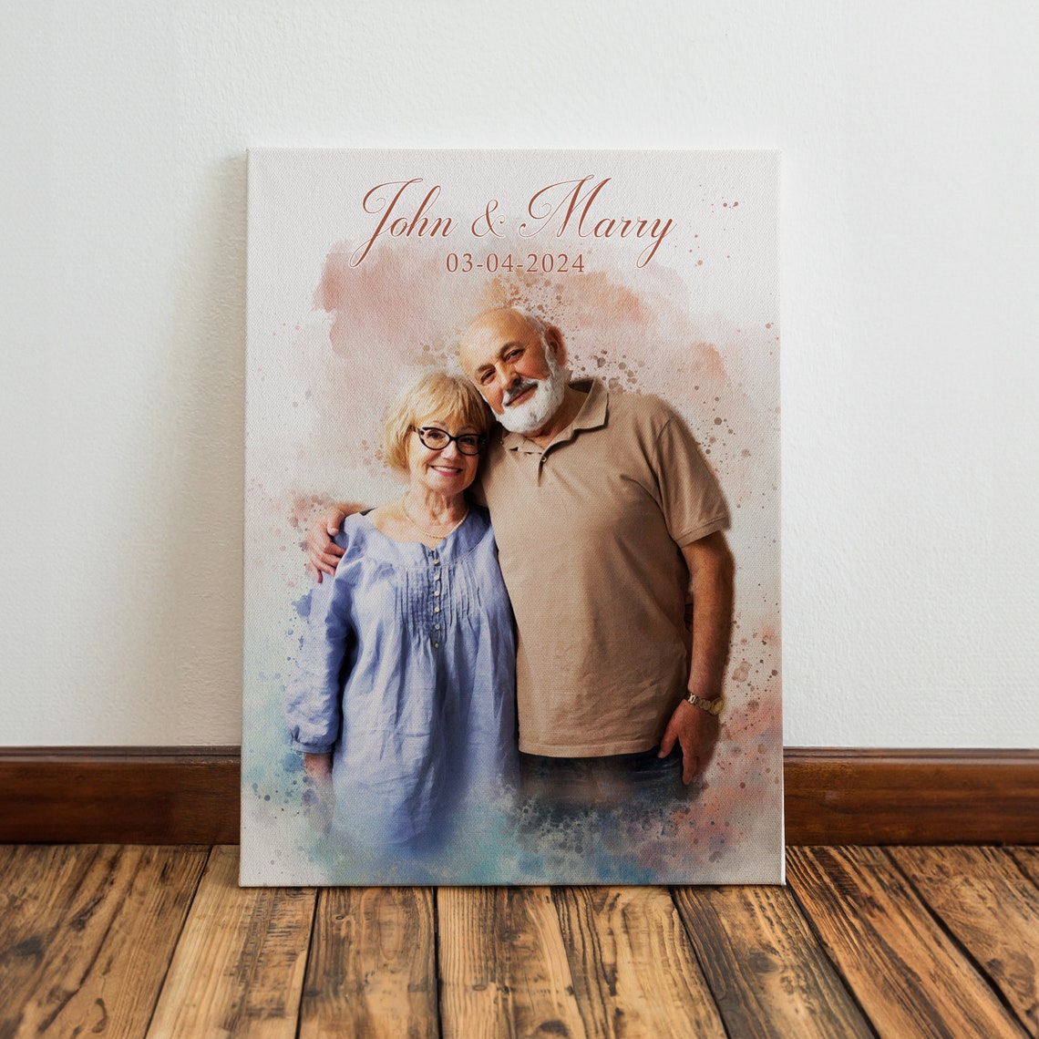 Watercolor Portrait From Photo Custom Painting Family Portrait Wall Art Mothers Day Gift Fathers Day Mother Father Memorial - Image 2