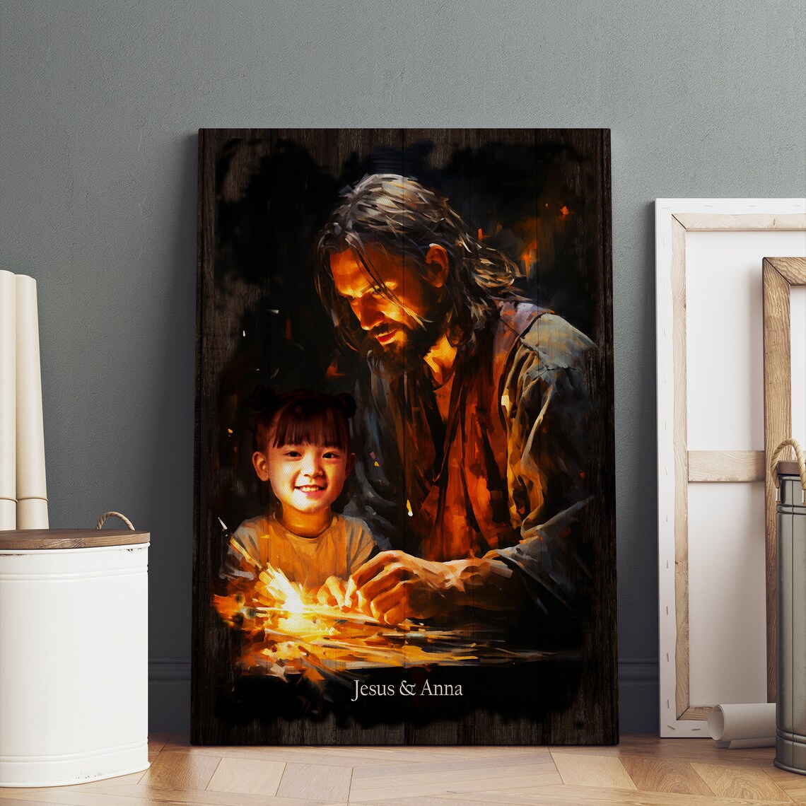 Personalized Your Child Safe In The Arms Of Jesus File Child And God Jesus Holding Baby Christ And Baby Jesus Art - Image 2