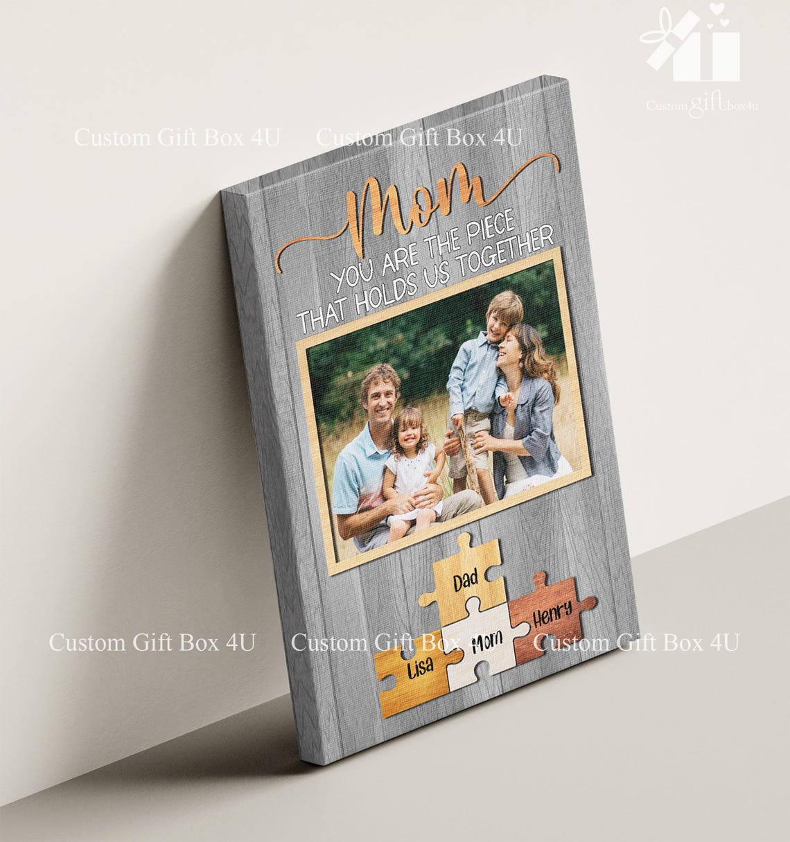 Mom You Are The Piece That Holds Us Together Puzzle Family Poster - Image 5