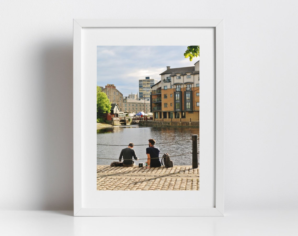 Leith Shore Edinburgh Waterfront Candid Daytime Photo Poster