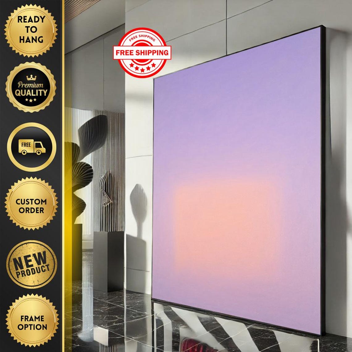 Rothko Style Purple Orange Color Field Abstract Artwork Print