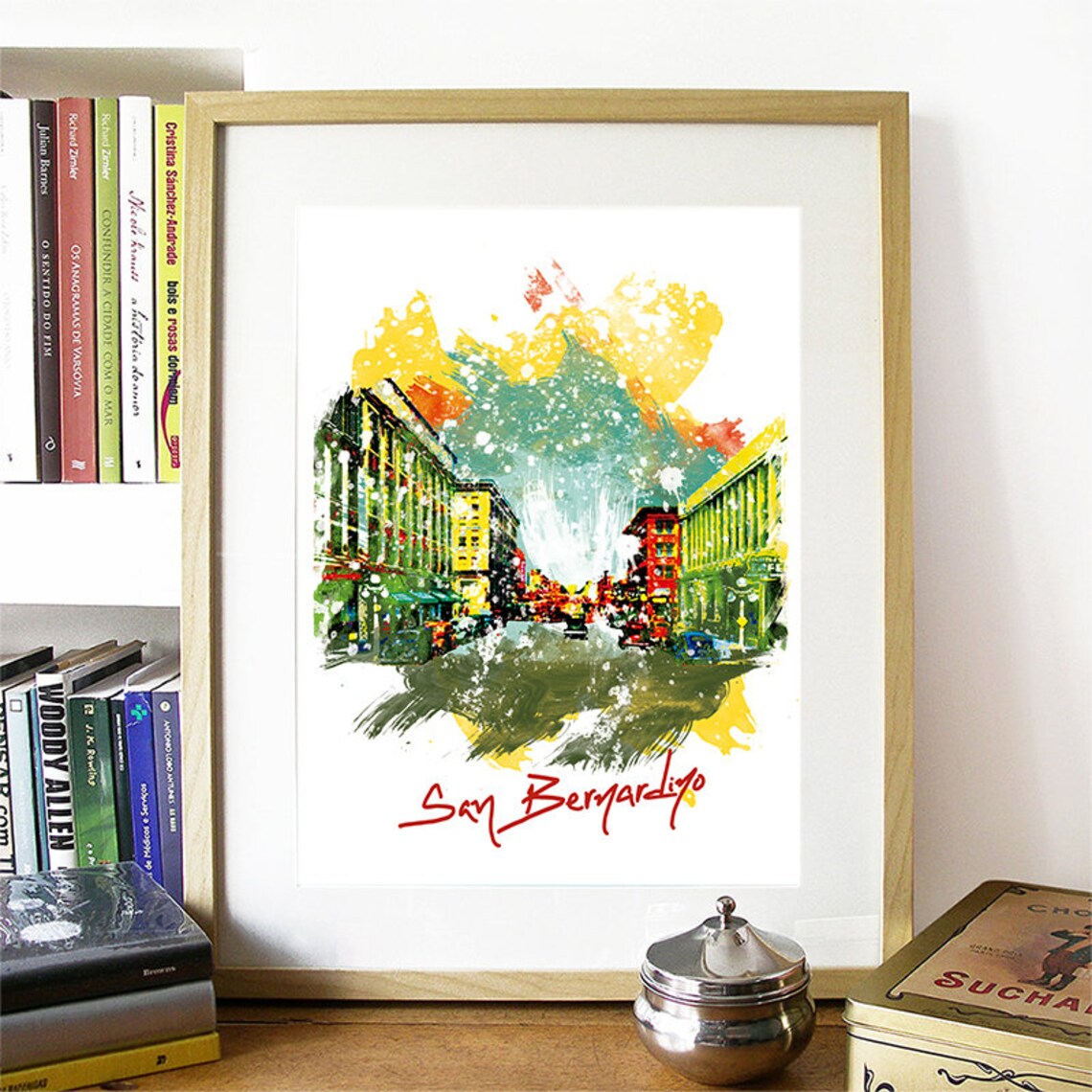 San Bernardino Skyline, Watercolor Art Print - Image 2