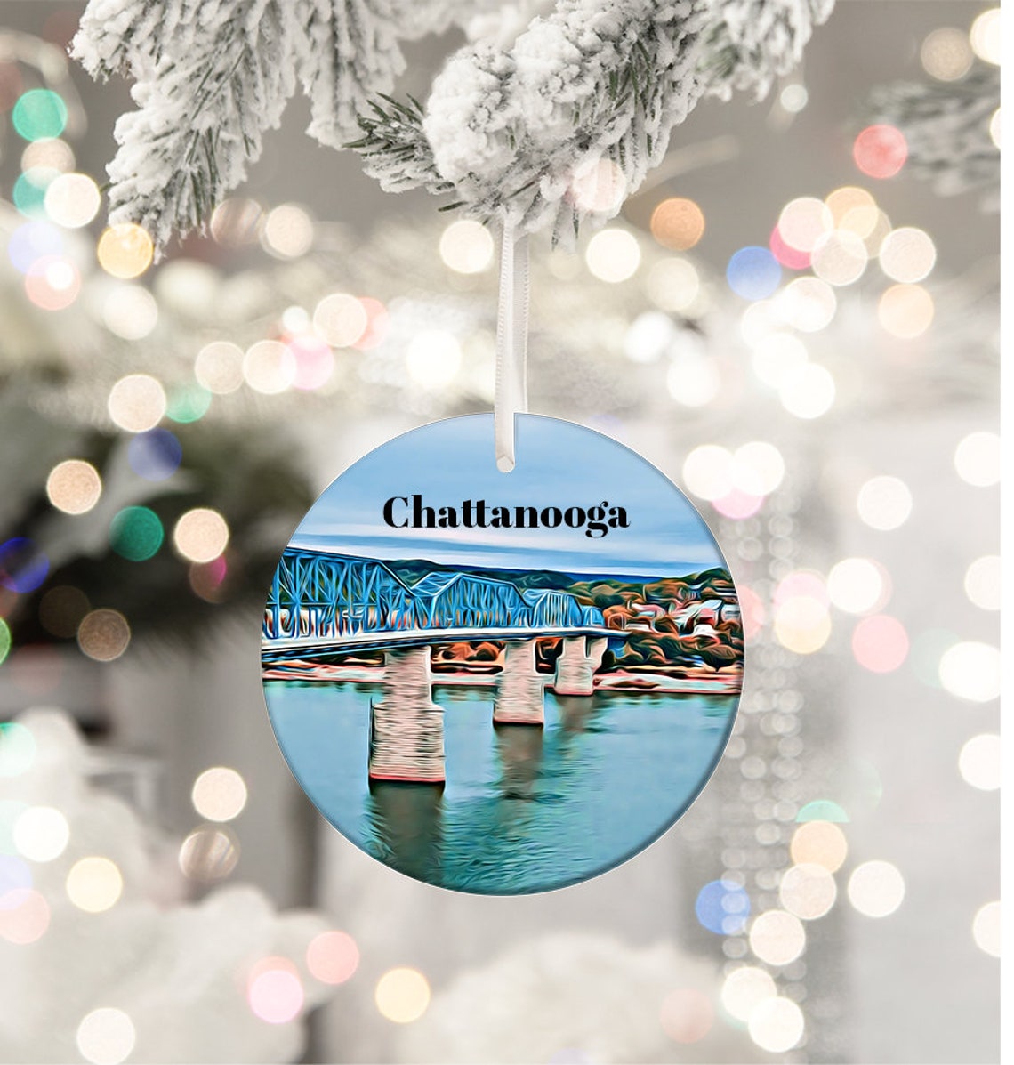 Chattanooga Walnut Street Bridge Tennessee Riverfront Landmark Poster
