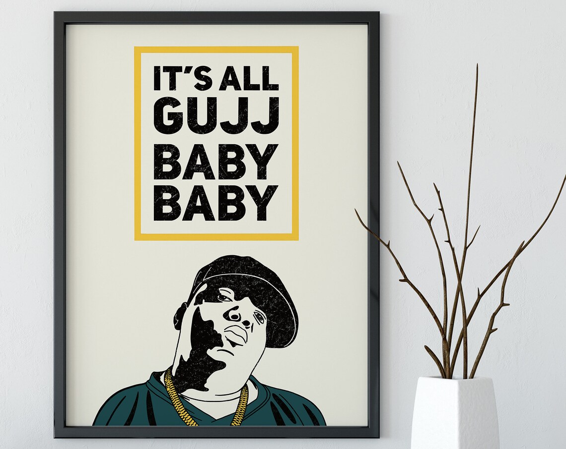 Indian Desi Nursery Art Print, Gujj Baby Light