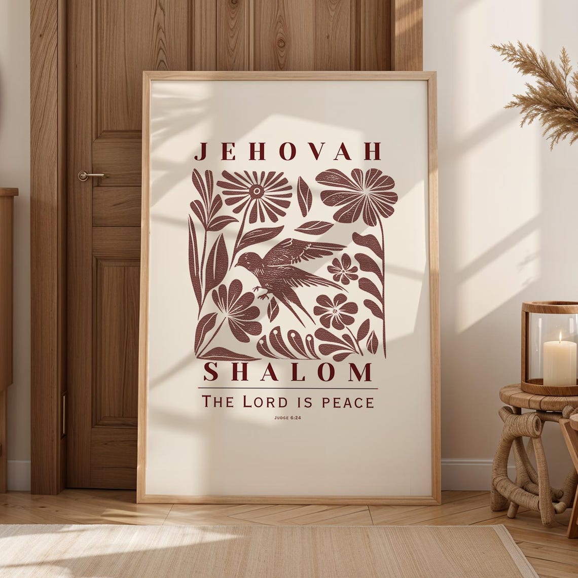 Jehovah Shalom The Lord Is Peace Scripture Christian Art Poster