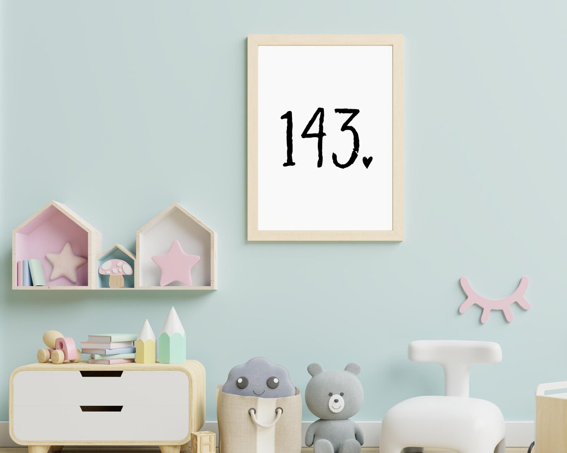 143 I Love You, Mr Rogers Kids Wall Art Print - Image 2