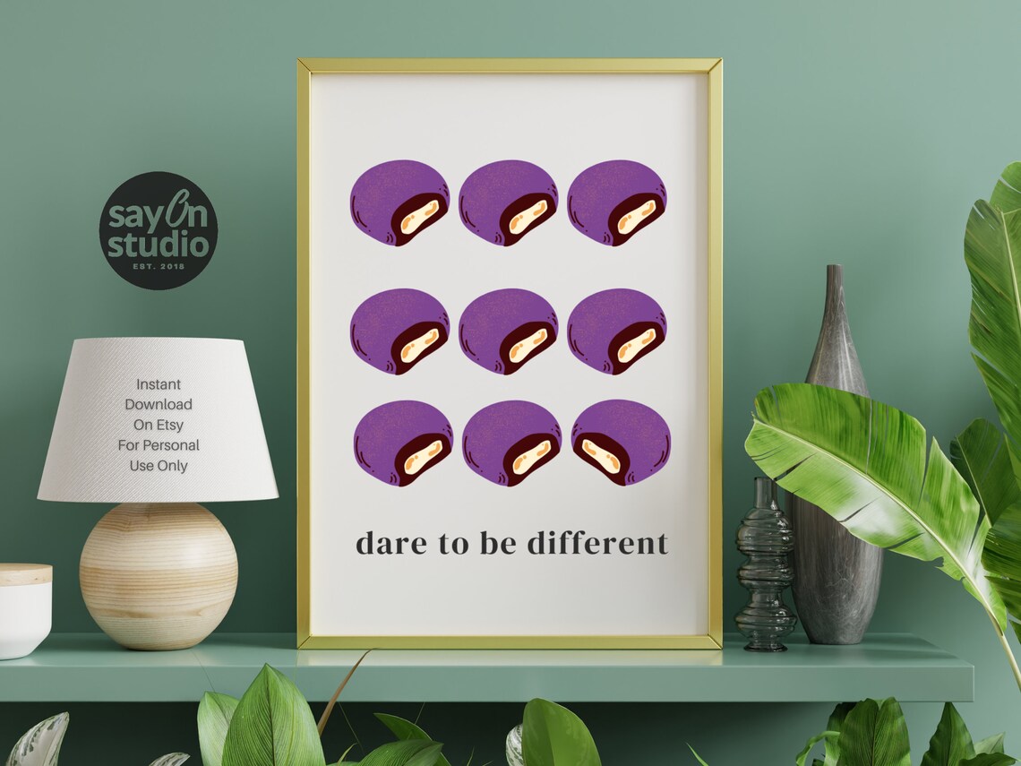 Ube Pandesal Poster Philippines Food Culture Wall Decor Asian Bread Kawaii Art Inspirational Filipino Kitchen Foodie Gift Art - Image 4