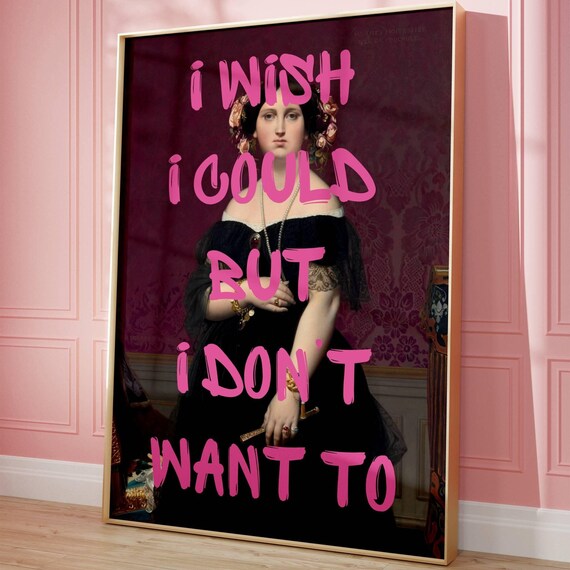 Altered Art Print, Pink Graffiti Maximalist Poster