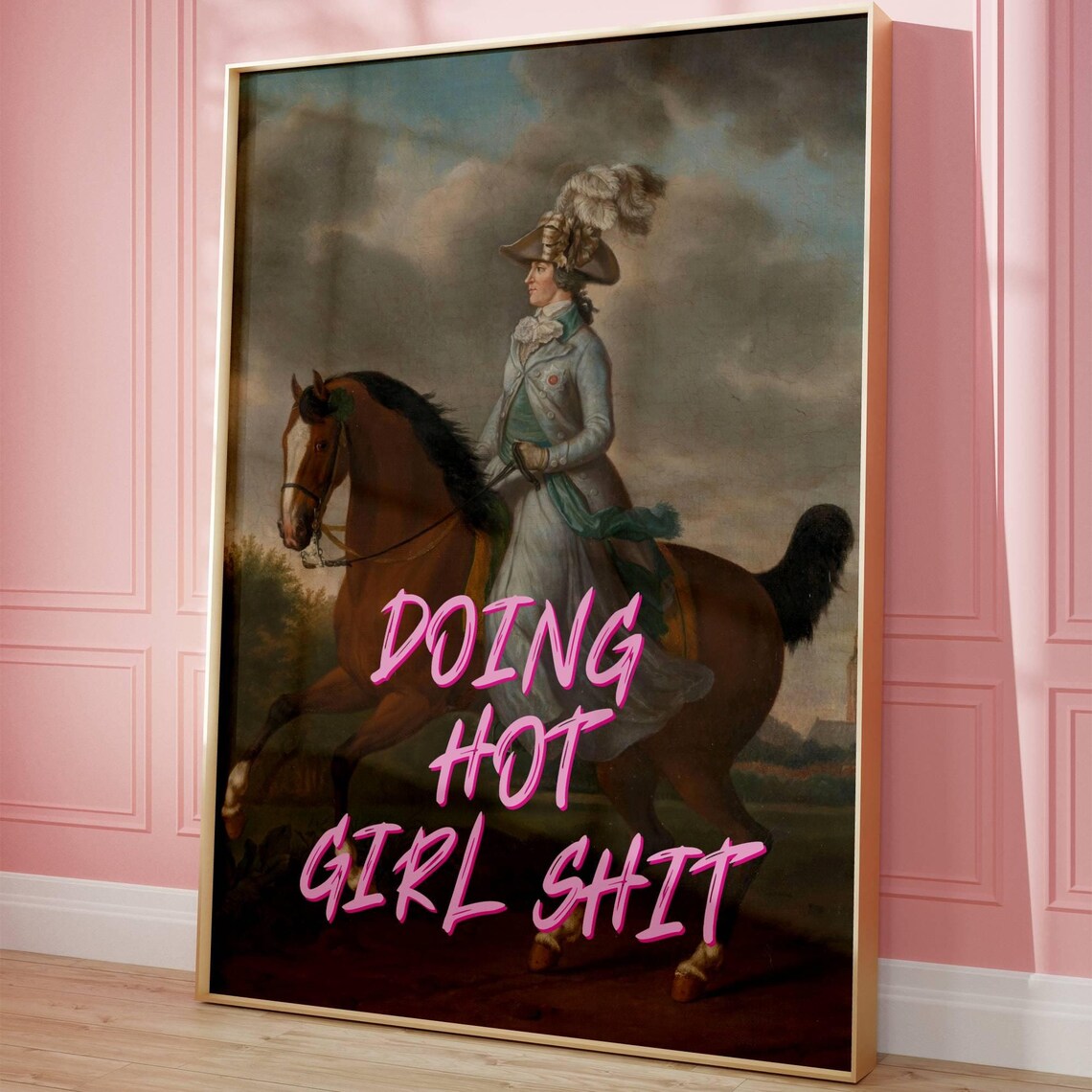 Feminist Altered Art Print, Maximalist Quirky Quote